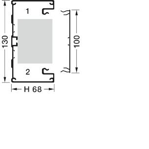 68x130mm alu bra70132 kanalbund tehalit