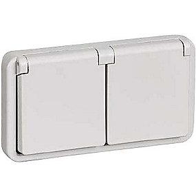 lysegr modul 5 1 j 2p vandret stikkontakt dobbelt 74 opus