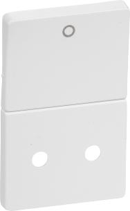 hvid afbryder med 2-pol med stikkontakt for kning afd tangent fuga