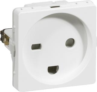 hvid modul 1 jord m stikkontakt hospitals fuga