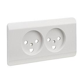 hvid stikkontakt dobbelt for kning afd 66 opus