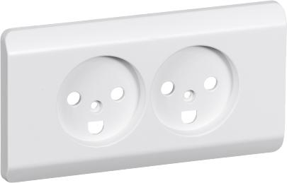 hvid stikkontakt dobbelt for kning afd 66 opus