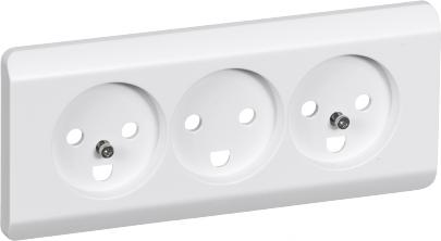 hvid stikkontakt tripel for kning afd 66 opus