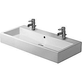 hanehuller to med mm 1000x470 ndvask h vero duravit