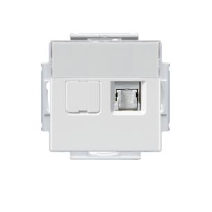 hvid 1m 2xrj45 semi-komplet konnektorer med dataudtag