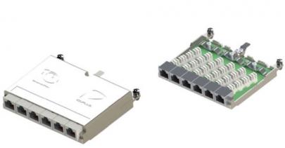kasseter for patchpanel til kat6a stp s rj-45 porte 6 med modul point consolidation