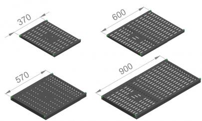50s-s fhj sort justerbar hylde
