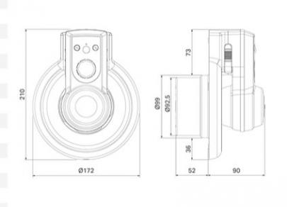 hvid - kontakt stop start med ventilator 00 passad pax fresh