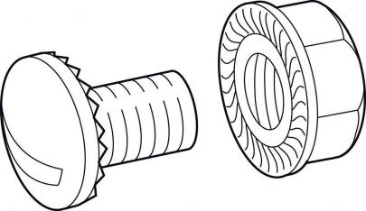 elfz hoved rund m6x10mm skrue