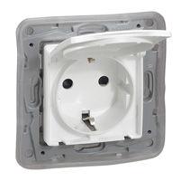 hvid g klapl med n pol 2 schuko 230v stikkontakt niloe
