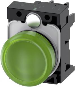 dc ac 24v modul led holder med linse glat n gr plastik rund mm 22 indikatorlys