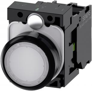 modul led 1no holder med type kontakt momentan flad hvid plastik rund mm 22 lystrykknap