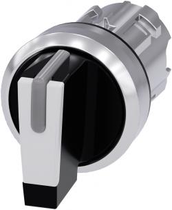 i-o-ii positioner afbryder 3 omskifter kort hvid sort skinnende metal rund 22mm oplyst blive kan omskifter