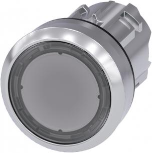 flad klar farve skinnende metal rund mm 22 lystrykknap