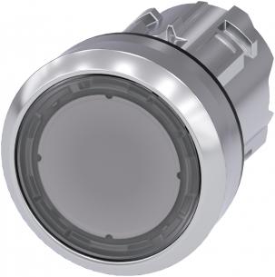 flad klar farve skinnende metal rund 22mm trykknap