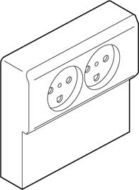 lysegrå jord med stikkontakt panel dobbelt 66 opus lk