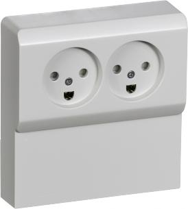 lysegrå jord med stikkontakt panel dobbelt 66 opus lk