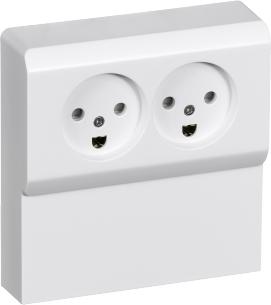 hvid jord med stikkontakt panel dobbelt 66 opus lk