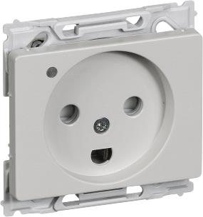 lysegr modul 1 lampe med jord med n 2p stikkontakt 66 opus lk