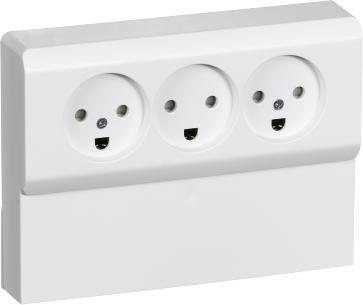 hvid ndinger t 2 med jord med stikkontakt panel tripel 66 opus lk