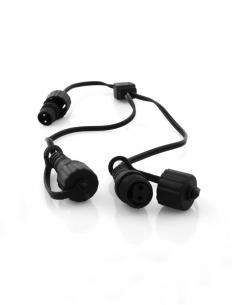 sort 30cm top-line splitter 2-vejs - 50902 sirius