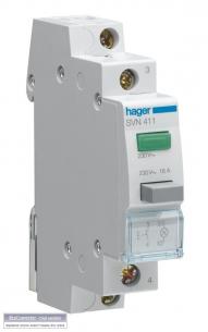 n gr led 230v med 2br 16a trykknap