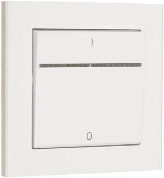 84x84mm hvid glimlampe med 2-polet afbryder euro optima