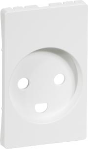 hvid jord med 2-pol modul 5 1 stikkontakt for kning afd fuga lk