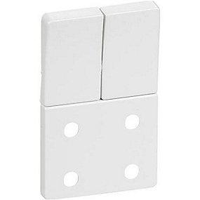 hvid 2-pol afbryder med stikkontakt dobbelt for kning afd tangent fuga lk