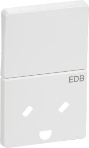 hvid jord med 2-pol afbryder med stikkontakt edb for kning afd tangent fuga lk