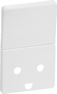 hvid jord med 2-pol afbryder med stikkontakt for kning afd tangent fuga lk