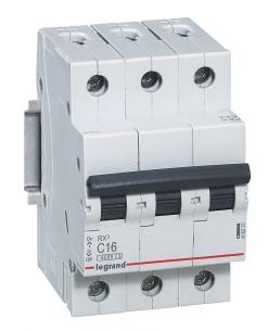 rx3 - 6ka modul 3 3p 6a c automatsikring legrand