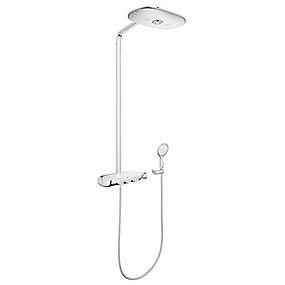 krom gmontering v til termostat med brusesystem duo 360 smartcontrol rainshower grohe