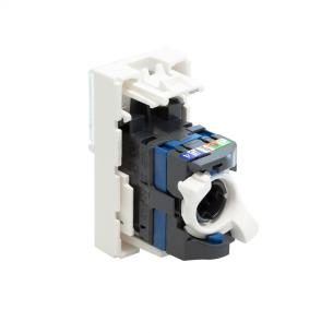 hvid 1m jack modular utp 6a kat rj45 1x mosaic dataudtag