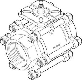 vzba-3-gg-63-t-22-f0710-v4v4t kuglehaneventil festo