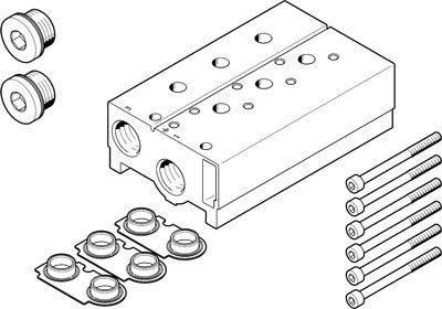 vabm-b10-30s-g12-5-p3 tilslutningsblok festo