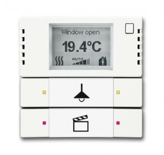 28-884-500 6128 hvid mat farve tryk 4 2 display med rumtermostat knx