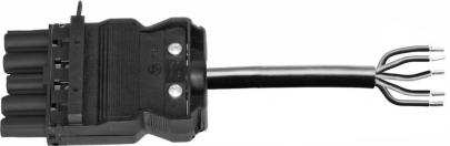 testhul med 1m l sort 5mm2 1 halogenfri fri hun tilslutningskabel gst18i5
