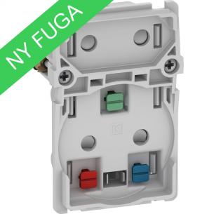 kning afd uden modul 5 1 udtag europlug og jord m stikkontakt fuga lk