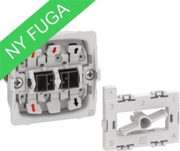 Opsætning ydre offentliggøre LK FUGA® Afbryder 1 polet m/LED lampe, 2 sløjfeklemmer 16A - uden afdækning  1017058358