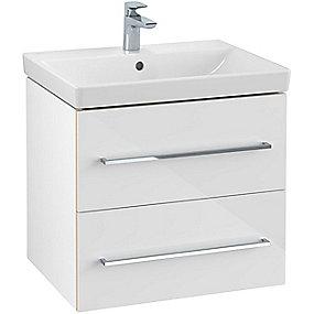 crystalwhite 2skuffer 452mm x 514 x 580 vaskeskab avento b v