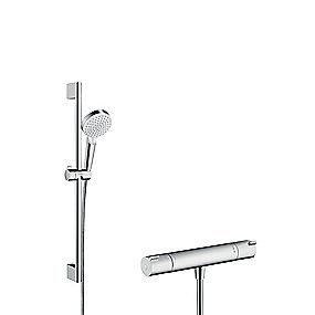 forskruninger og rosetter eksklusiv 65cm jet vario crometta inkl t termostats cl 1001 ecostat vario hansgrohe