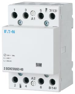 63-40 z-sch230 230vac spole 4no 63a installationskontaktor