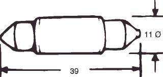 24v 5w s8 sofittelampe