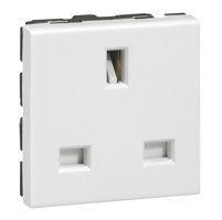 hvid 2m pe 2p 13a british stikk mosaic