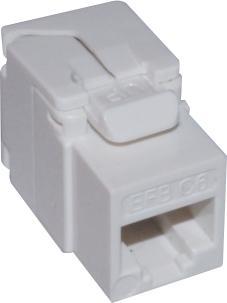 hvid tool-less utp kat6 konnektor keystone