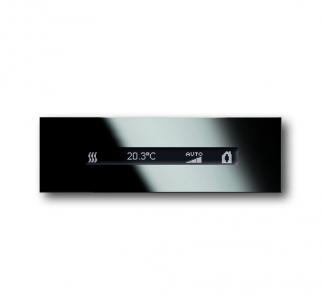 glas sort farve display integreret med topliste prion knx abb