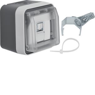 komplet gr ftp 6 cat rj45 1x ip55 berker dataudtag