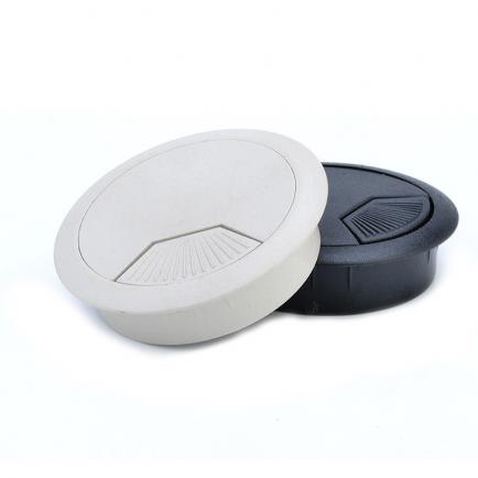 lysegr 60mm plast - ringsflange bord-kabelgennemf