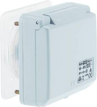 polyamid ip44 skrue mm 90x90 g klapl med indbygning polet 5 32a 400v h6 se stikd cee